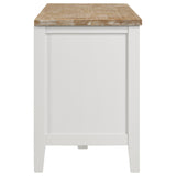Angela Brown and White 2-Door Wooden 67" TV Stand from Coaster - Luna Furniture