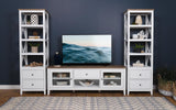 Angela Brown and White 3-Piece Entertainment Center With 67" TV Stand from Coaster - Luna Furniture