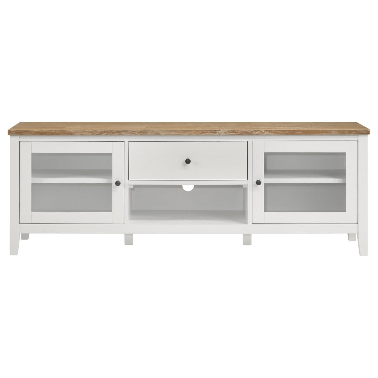 Angela Brown and White 3-Piece Entertainment Center With 67" TV Stand from Coaster - Luna Furniture