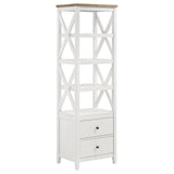 Angela Brown and White 3-Piece Entertainment Center With 67" TV Stand from Coaster - Luna Furniture