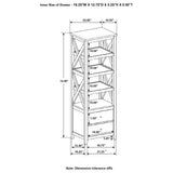 Angela Brown and White 4-Shelf Wooden Media Tower with Drawers from Coaster - Luna Furniture