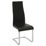 Anges White High Gloss and Black 5-Piece Dining Set from Coaster - Luna Furniture