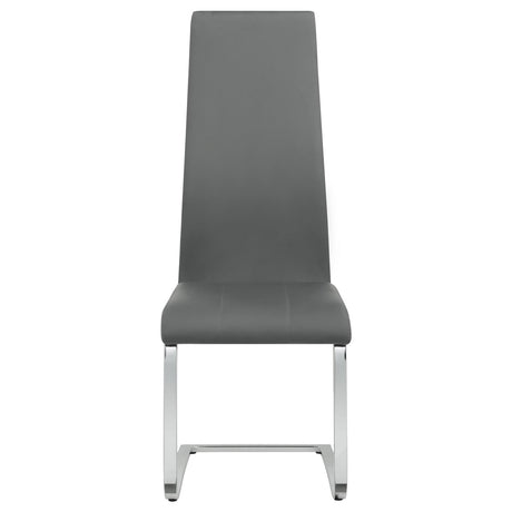 Anges White High Gloss and Gray 5-Piece Dining Set from Coaster - Luna Furniture