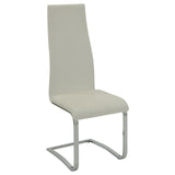 Anges White High Gloss and White 5-Piece Dining Set from Coaster - Luna Furniture