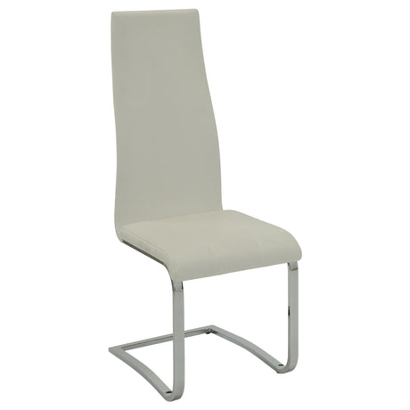 Anges White High Gloss and White 5-Piece Dining Set from Coaster - Luna Furniture