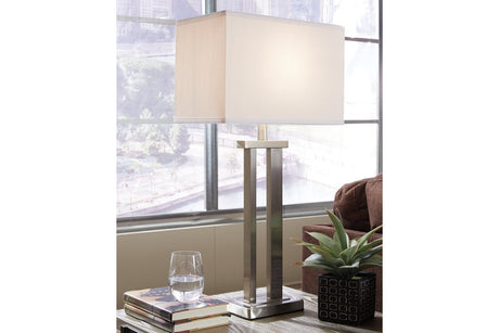 Aniela Silver Finish Table Lamp from Ashley - Luna Furniture