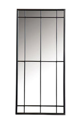 Annetta Black Rectangular Window Pane Wall Mirror from Coaster - Luna Furniture
