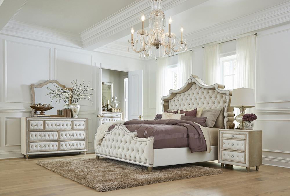 Antonella 5-piece Eastern King Bedroom Set Ivory Antonella 5-piece Eastern King Bedroom Set Ivory