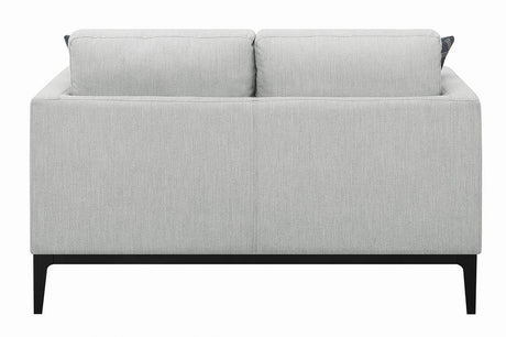 Apperson Light Gray Cushioned Back Loveseat from Coaster - Luna Furniture