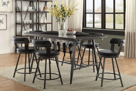Appert Black/Dark Gray Counter Height Set from Homelegance - Luna Furniture