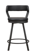 Appert Black/Dark Gray Swivel Counter Height Chair, Set of 2 from Homelegance - Luna Furniture