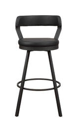 Appert Black/Dark Gray Swivel Pub Height Chair, Set of 2 from Homelegance - Luna Furniture
