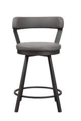 Appert Gray/Dark Gray Swivel Counter Height Chair, Set of 2 from Homelegance - Luna Furniture