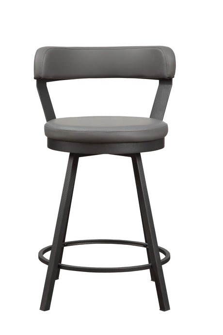 Appert Gray/Dark Gray Swivel Counter Chair, Set of 2 from Homelegance - Luna Furniture
