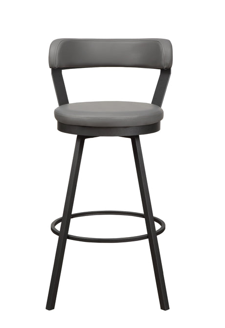 Appert Gray/Dark Gray Swivel Pub Height Chair, Set of 2 from Homelegance - Luna Furniture