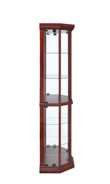 Appledale Medium Brown 6-Shelf Corner Curio Cabinet from Coaster - Luna Furniture