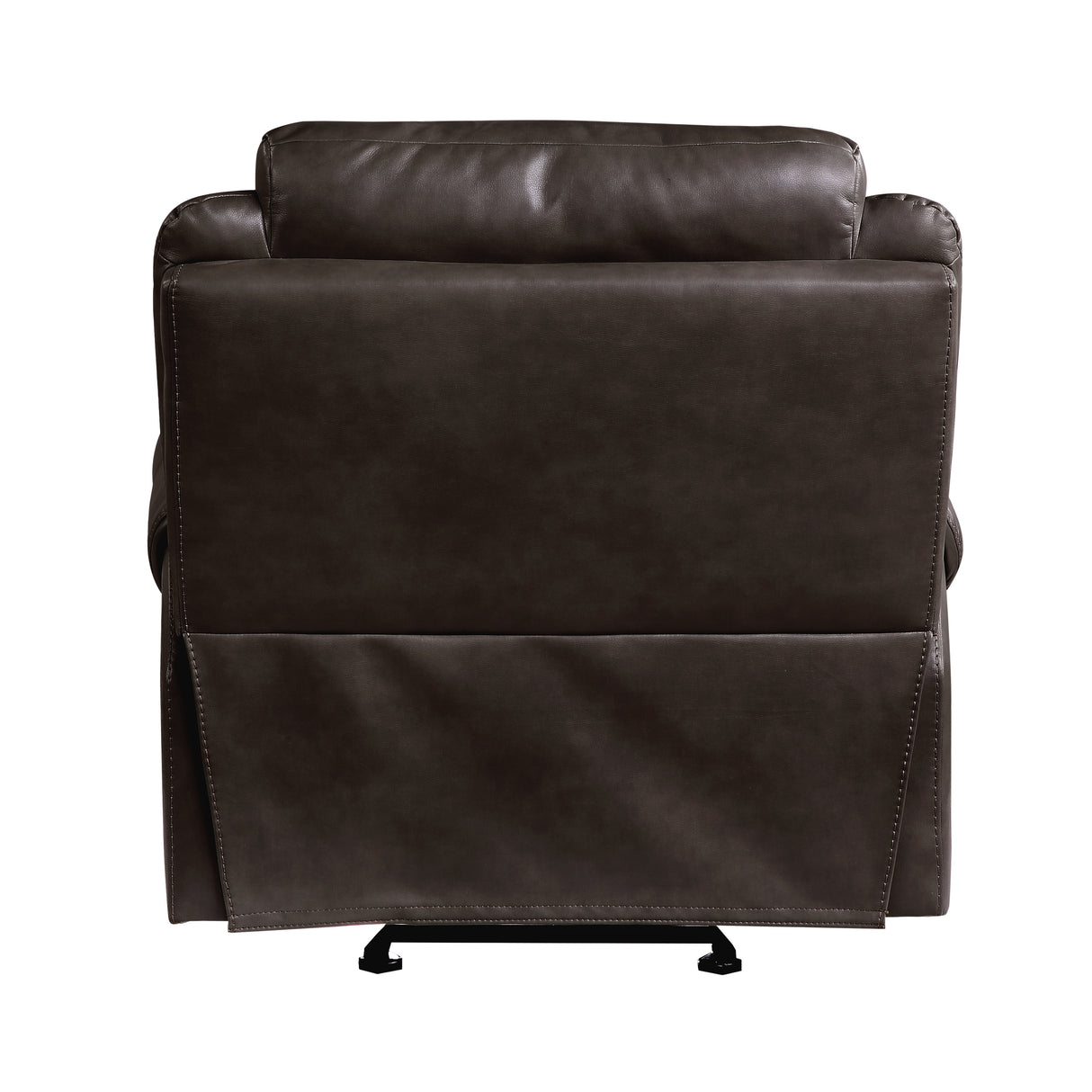 Aram Dark Brown Faux Leather Glider Reclining Chair from Homelegance - Luna Furniture
