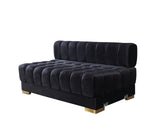 Ariana Black Velvet Double Chaise Sectional from Nova Furniture - Luna Furniture