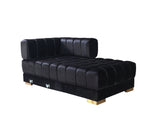 Ariana Black Velvet Double Chaise Sectional from Nova Furniture - Luna Furniture
