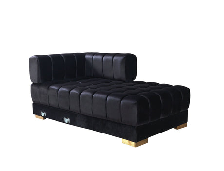 Ariana Black Velvet Double Chaise Sectional from Nova Furniture - Luna Furniture