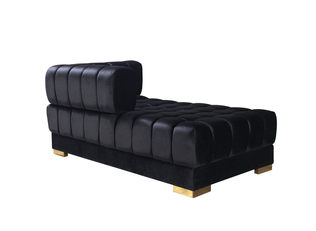 Ariana Black Velvet Double Chaise Sectional from Nova Furniture - Luna Furniture