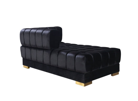 Ariana Black Velvet Double Chaise Sectional from Nova Furniture - Luna Furniture