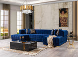 Ariana Blue Velvet Double Chaise Sectional from Nova Furniture - Luna Furniture