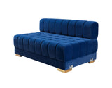 Ariana Blue Velvet Double Chaise Sectional from Nova Furniture - Luna Furniture