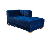 Ariana Blue Velvet Double Chaise Sectional from Nova Furniture - Luna Furniture