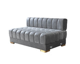 Ariana Gray Velvet Double Chaise Sectional from Nova Furniture - Luna Furniture