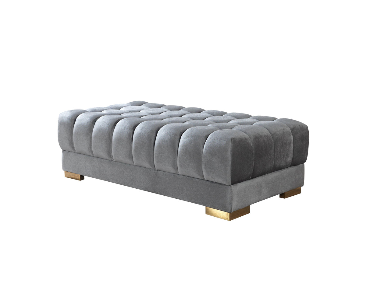 Ariana Gray Velvet Double Chaise Sectional from Nova Furniture - Luna Furniture