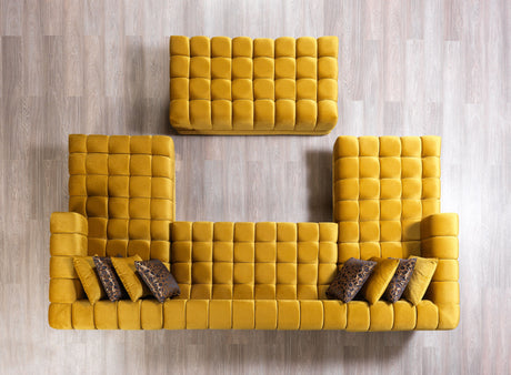 Ariana Mustard Velvet Double Chaise Sectional from Nova Furniture - Luna Furniture