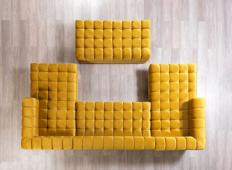 Ariana Mustard Velvet Double Chaise Sectional from Nova Furniture - Luna Furniture