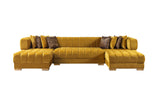 Ariana Mustard Velvet Double Chaise Sectional from Nova Furniture - Luna Furniture