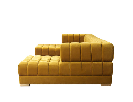 Ariana Mustard Velvet Double Chaise Sectional from Nova Furniture - Luna Furniture