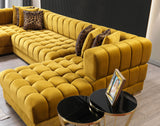 Ariana Mustard Velvet Double Chaise Sectional from Nova Furniture - Luna Furniture