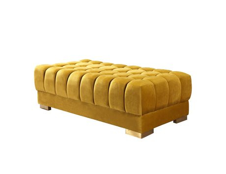 Ariana Mustard Velvet Double Chaise Sectional from Nova Furniture - Luna Furniture