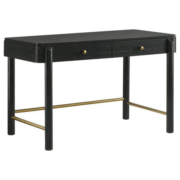 Arini Black 2-Drawer Vanity Desk Makeup Table