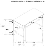 Arini Black 2-Drawer Vanity Desk Makeup Table from Coaster - Luna Furniture