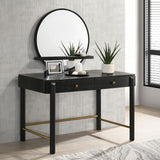 Arini Black 2-Drawer Vanity Desk Makeup Table from Coaster - Luna Furniture