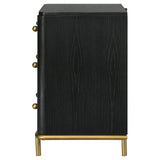 Arini Black 3-Drawer Nightstand from Coaster - Luna Furniture