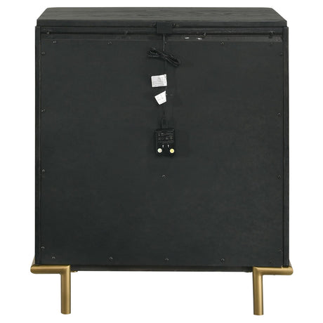Arini Black 3-Drawer Nightstand from Coaster - Luna Furniture