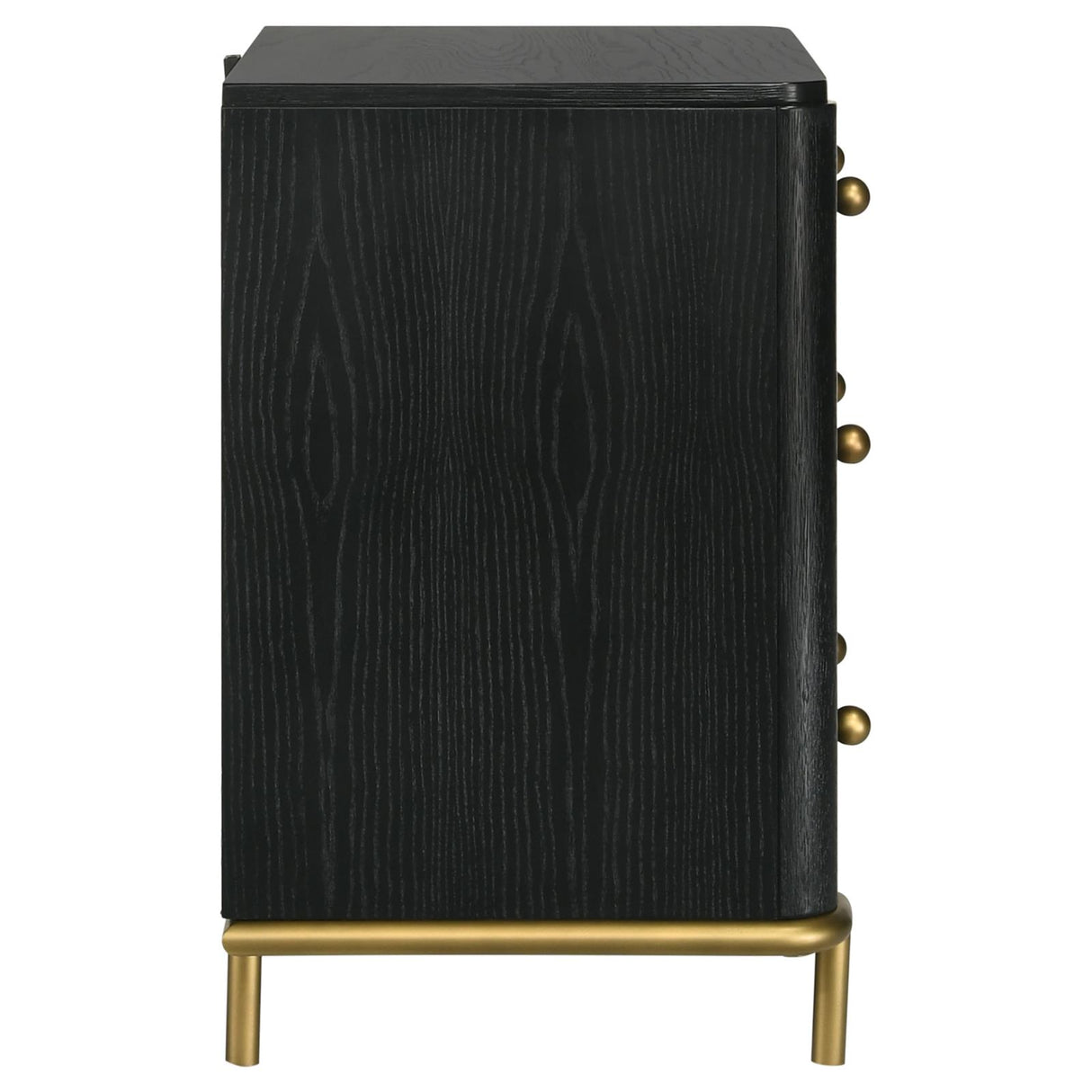 Arini Black 3-Drawer Nightstand from Coaster - Luna Furniture
