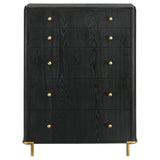 Arini Black 5-Drawer Bedroom Chest from Coaster - Luna Furniture