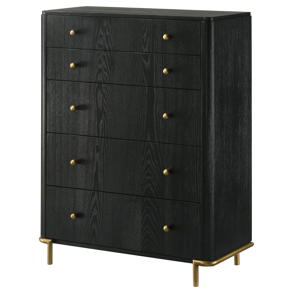 Arini Black 5-Drawer Bedroom Chest from Coaster - Luna Furniture