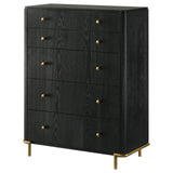 Arini Black 5-Drawer Bedroom Chest from Coaster - Luna Furniture