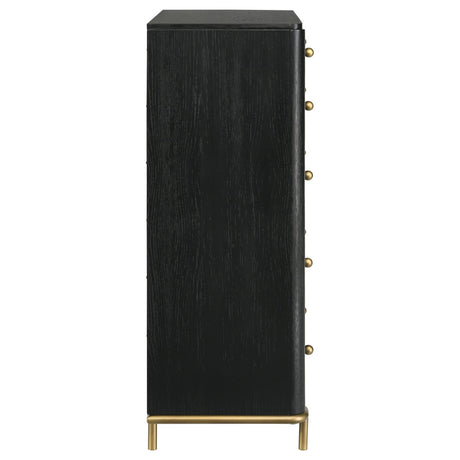 Arini Black 5-Drawer Bedroom Chest from Coaster - Luna Furniture