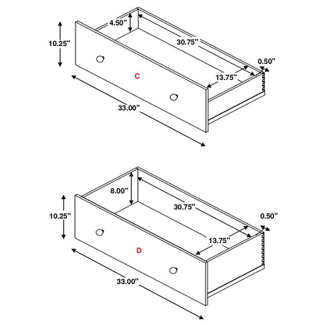 Arini Black 5-Drawer Bedroom Chest from Coaster - Luna Furniture
