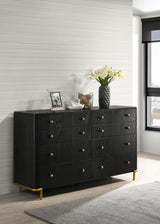 Arini Black 8-Drawer Bedroom Dresser from Coaster - Luna Furniture
