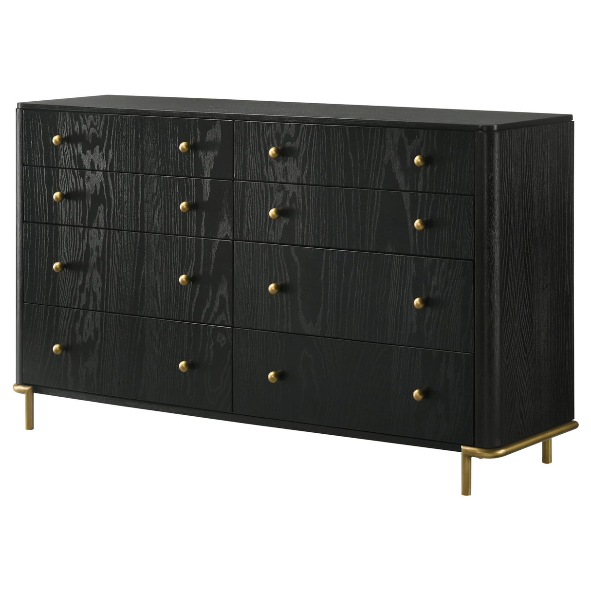 Arini Black 8-Drawer Bedroom Dresser from Coaster - Luna Furniture
